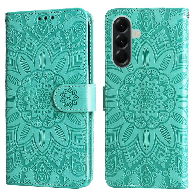 For Galaxy A57 5G Embossed Sunflower Leather Phone Case