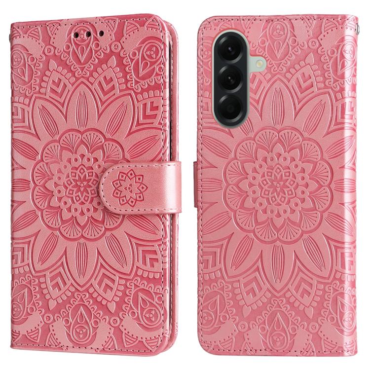 For Galaxy A57 5G Embossed Sunflower Leather Phone Case