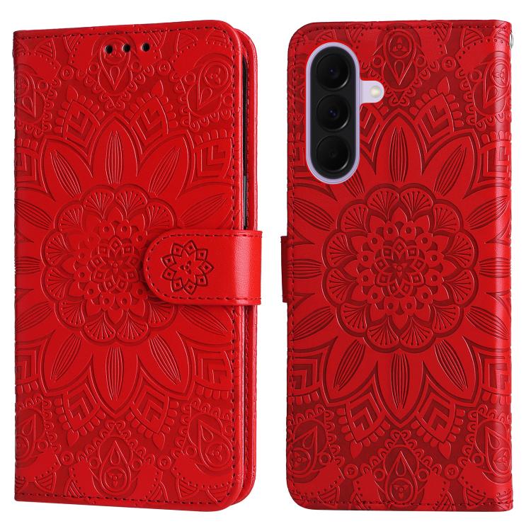 For Galaxy A27 5G Embossed Sunflower Leather Phone Case