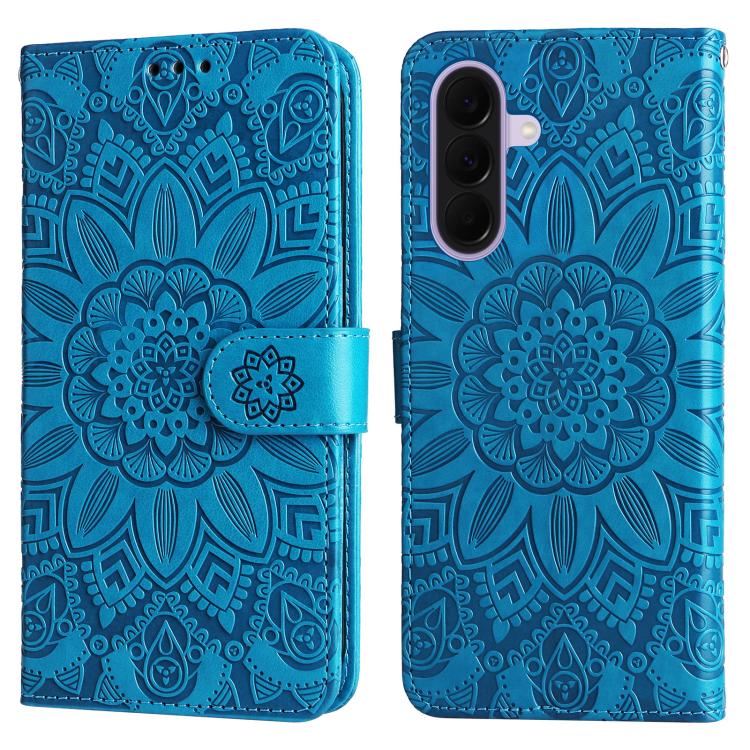For Galaxy A27 5G Embossed Sunflower Leather Phone Case