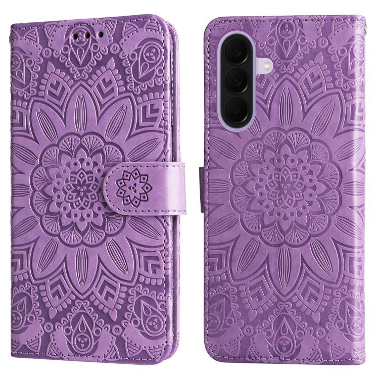 For Galaxy A27 5G Embossed Sunflower Leather Phone Case