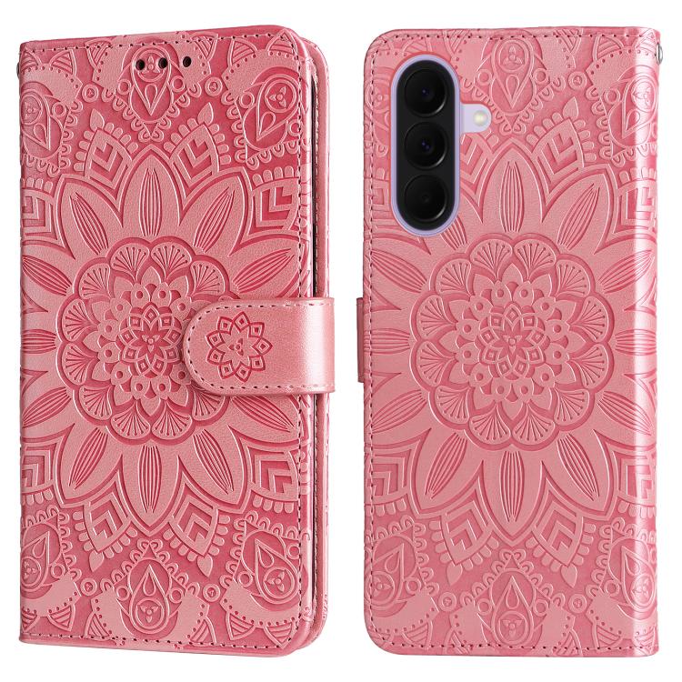 For Galaxy A27 5G Embossed Sunflower Leather Phone Case