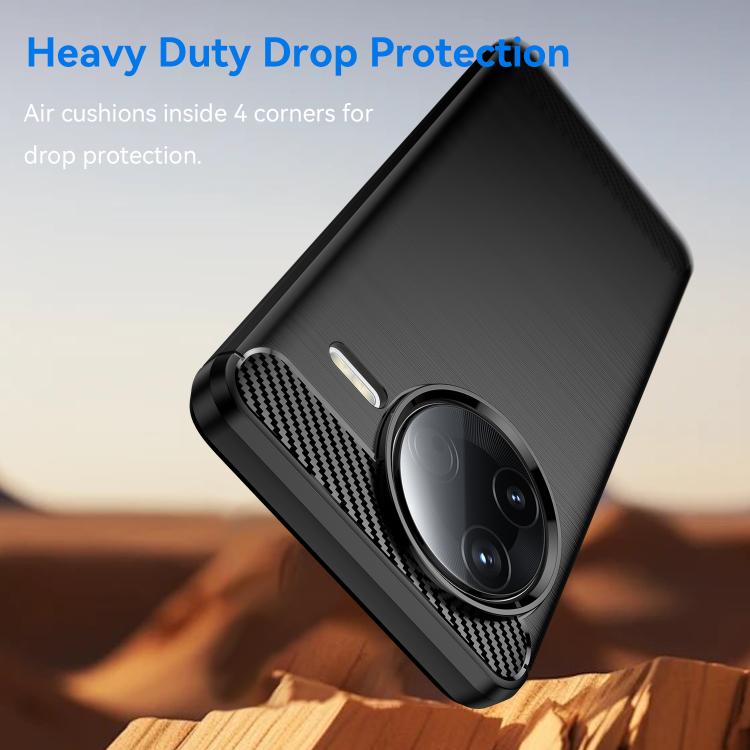For Redmi K80 Brushed Texture Carbon Fiber TPU Phone Case