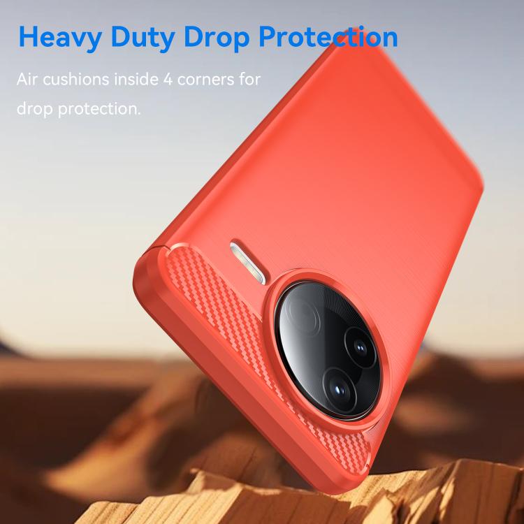For Redmi K80 Brushed Texture Carbon Fiber TPU Phone Case