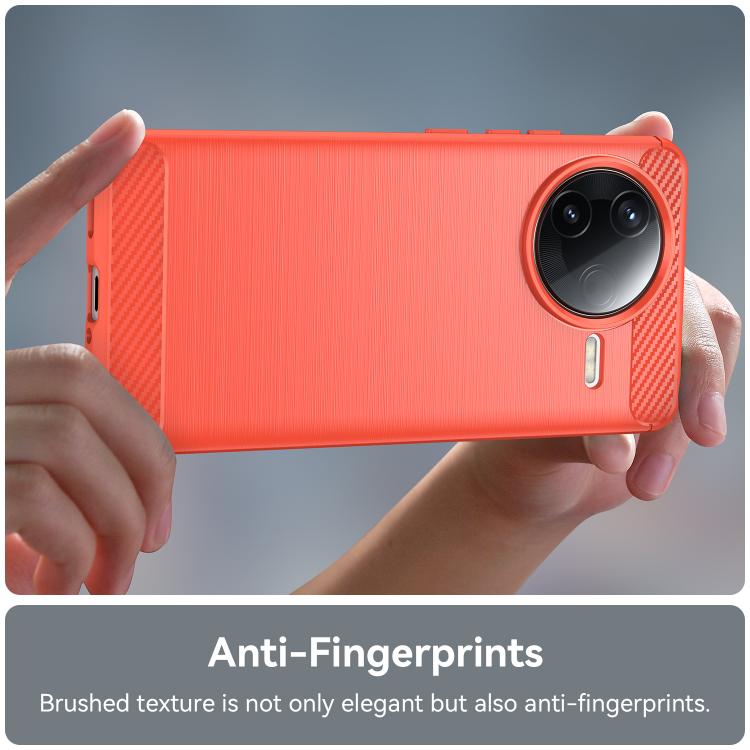 For Redmi K80 Brushed Texture Carbon Fiber TPU Phone Case