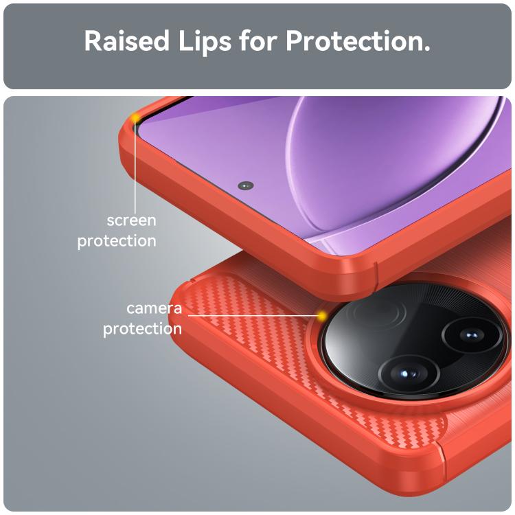 For Redmi K80 Brushed Texture Carbon Fiber TPU Phone Case