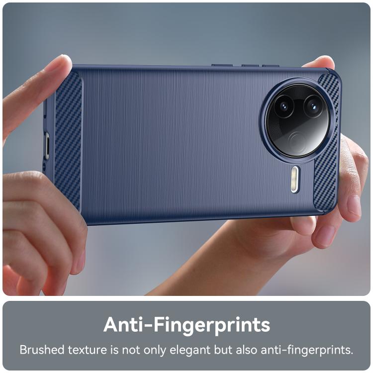 For Redmi K80 Brushed Texture Carbon Fiber TPU Phone Case