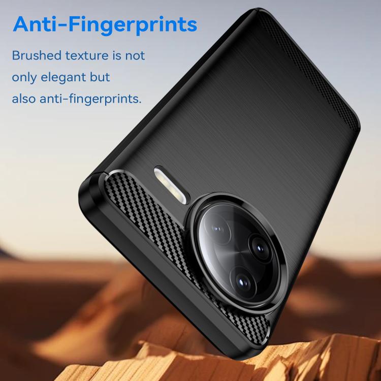 For Redmi K80 Pro Brushed Texture Carbon Fiber TPU Phone Case