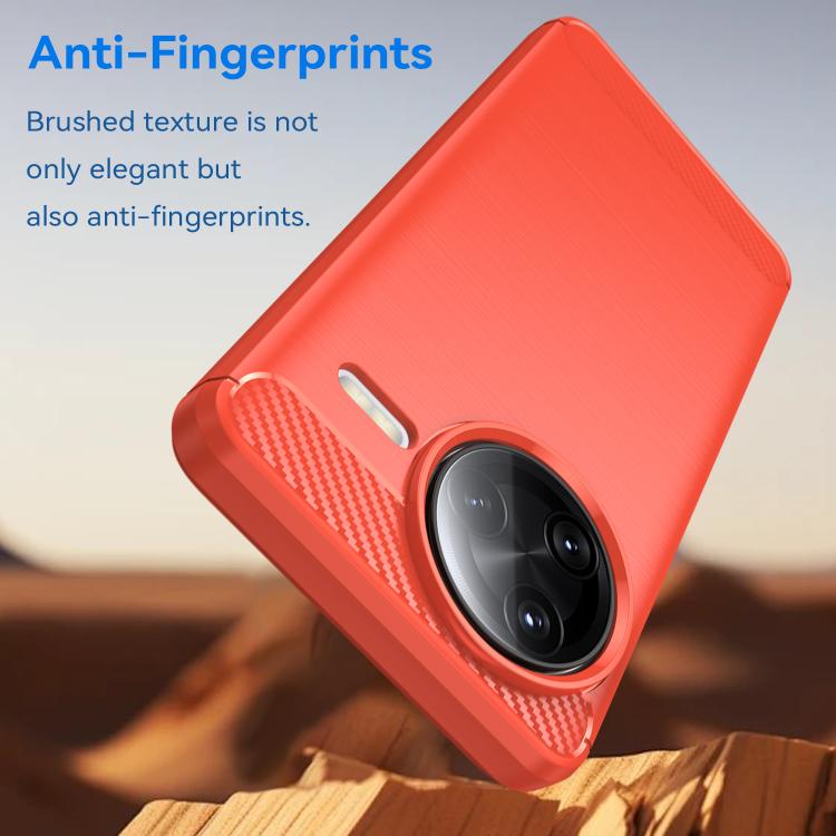 For Redmi K80 Pro Brushed Texture Carbon Fiber TPU Phone Case