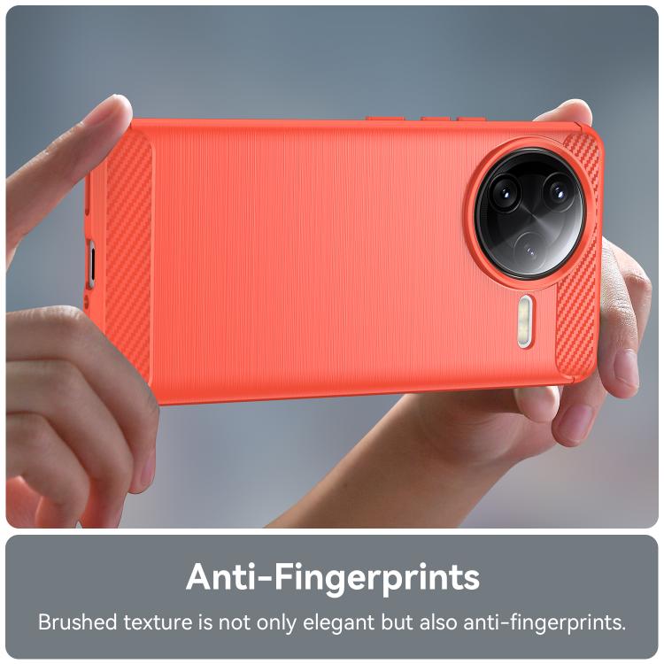 For Redmi K80 Pro Brushed Texture Carbon Fiber TPU Phone Case