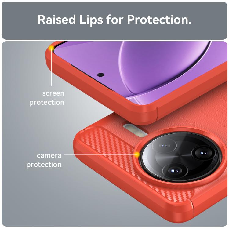 For Redmi K80 Pro Brushed Texture Carbon Fiber TPU Phone Case