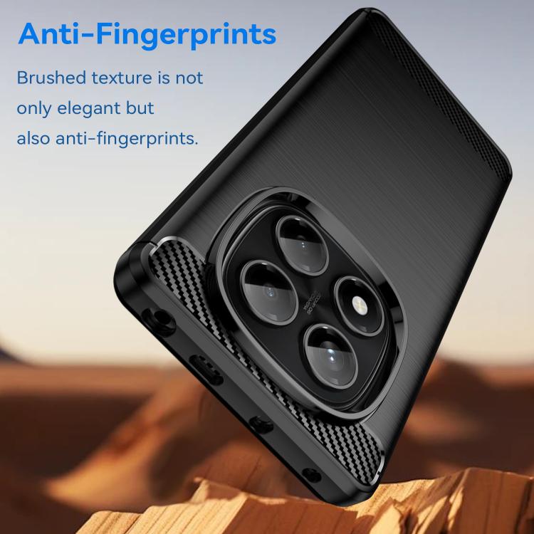 For Redmi Note 14 Pro 4G Brushed Texture Carbon Fiber TPU Phone Case