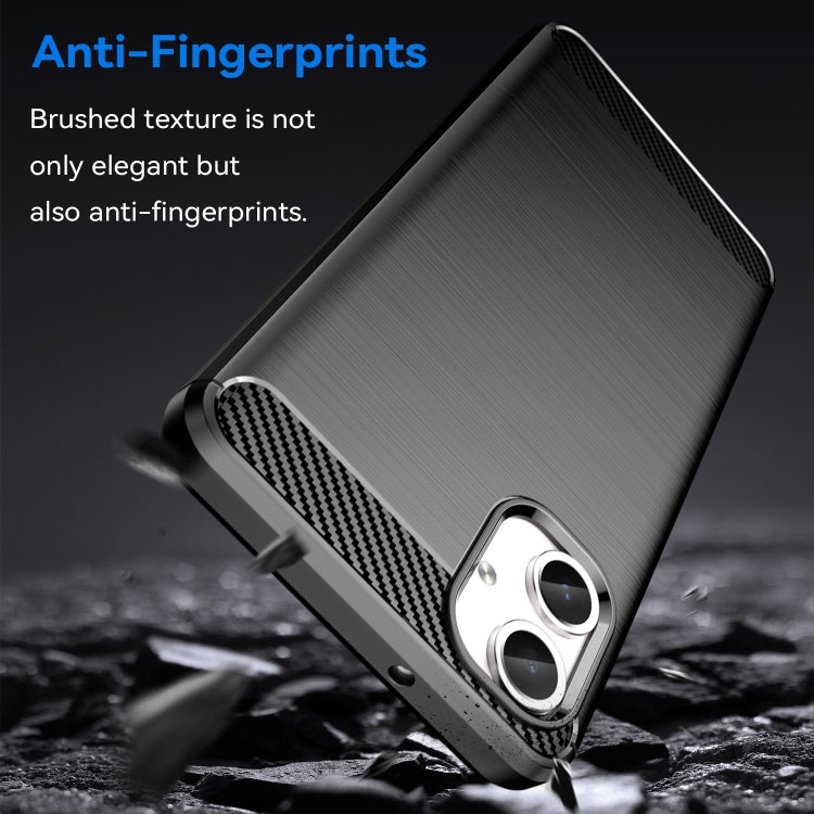 For Samsung Galaxy A06 4G Carbon Fiber Brushed Texture TPU Phone Case