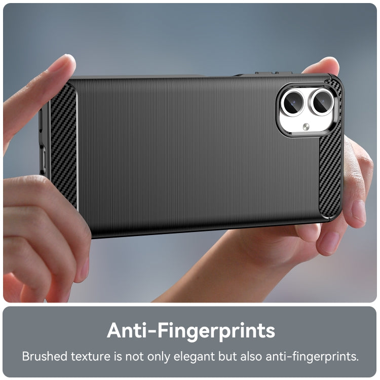 For Samsung Galaxy A06 4G Carbon Fiber Brushed Texture TPU Phone Case