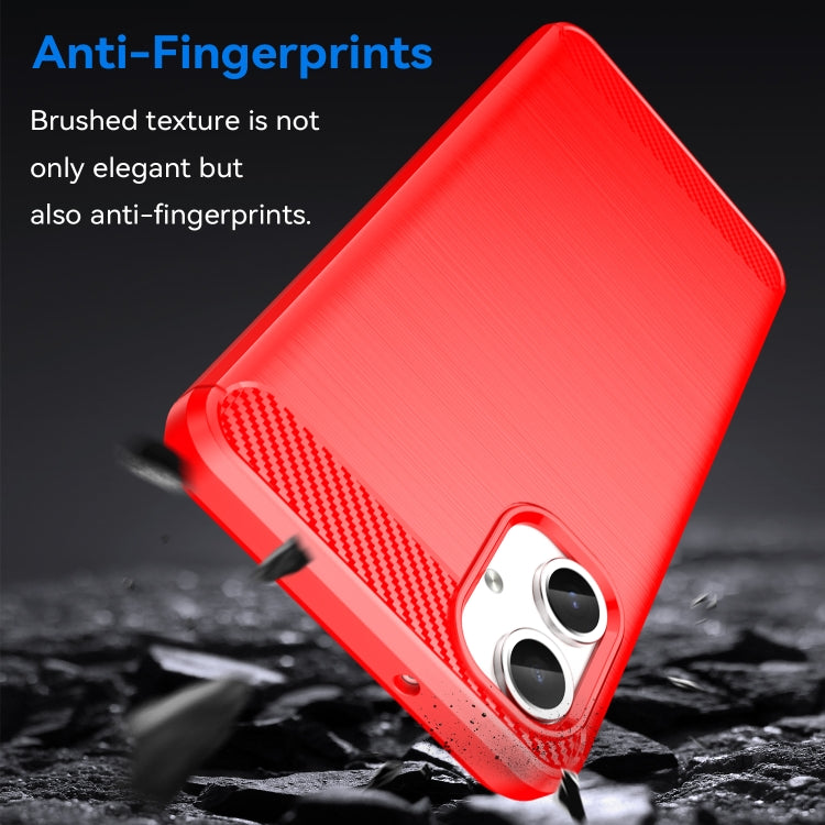 For Samsung Galaxy A06 4G Carbon Fiber Brushed Texture TPU Phone Case