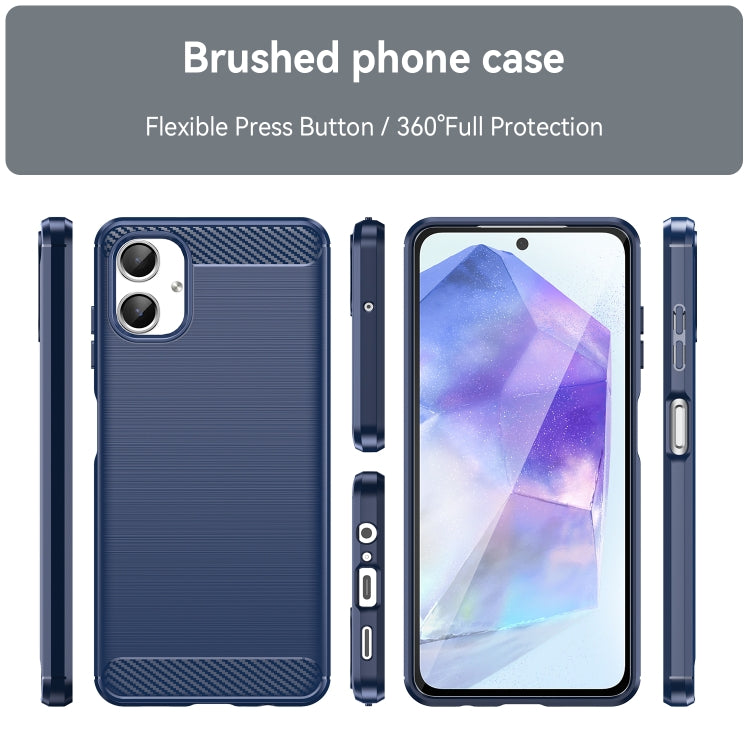 For Samsung Galaxy A06 4G Carbon Fiber Brushed Texture TPU Phone Case
