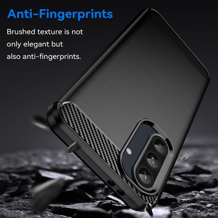 For Samsung Galaxy A36 5G Carbon Fiber Brushed Texture TPU Phone Case