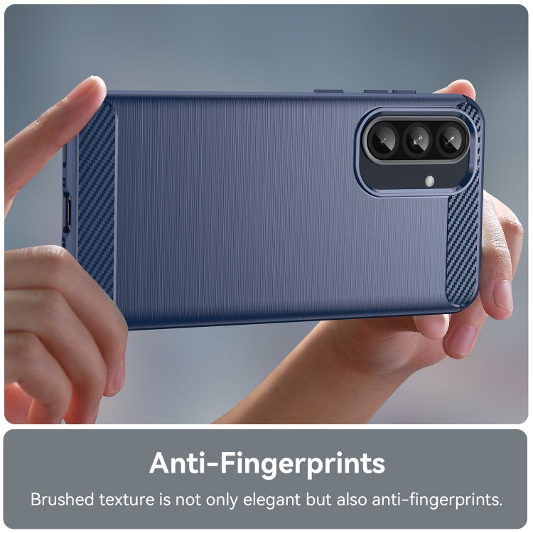 For Samsung Galaxy A36 5G Carbon Fiber Brushed Texture TPU Phone Case