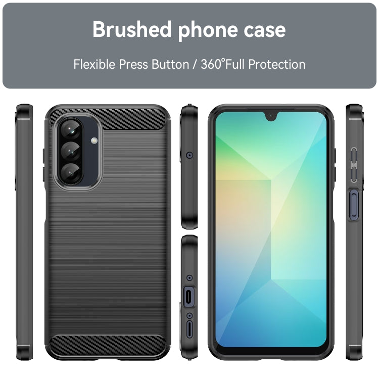 For Samsung Galaxy A26 5G Carbon Fiber Brushed Texture TPU Phone Case