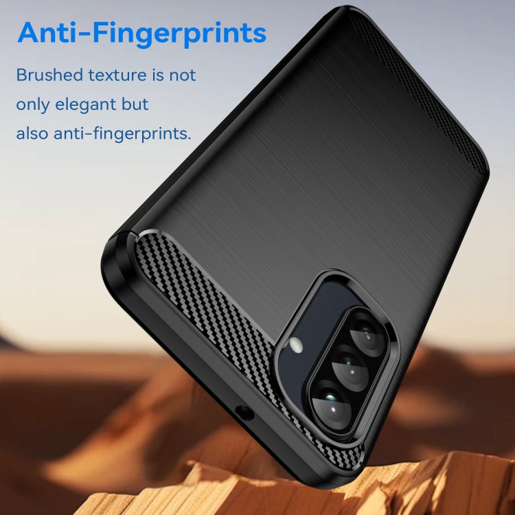 For Samsung Galaxy A26 5G Carbon Fiber Brushed Texture TPU Phone Case