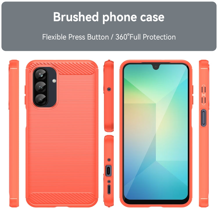 For Samsung Galaxy A26 5G Carbon Fiber Brushed Texture TPU Phone Case