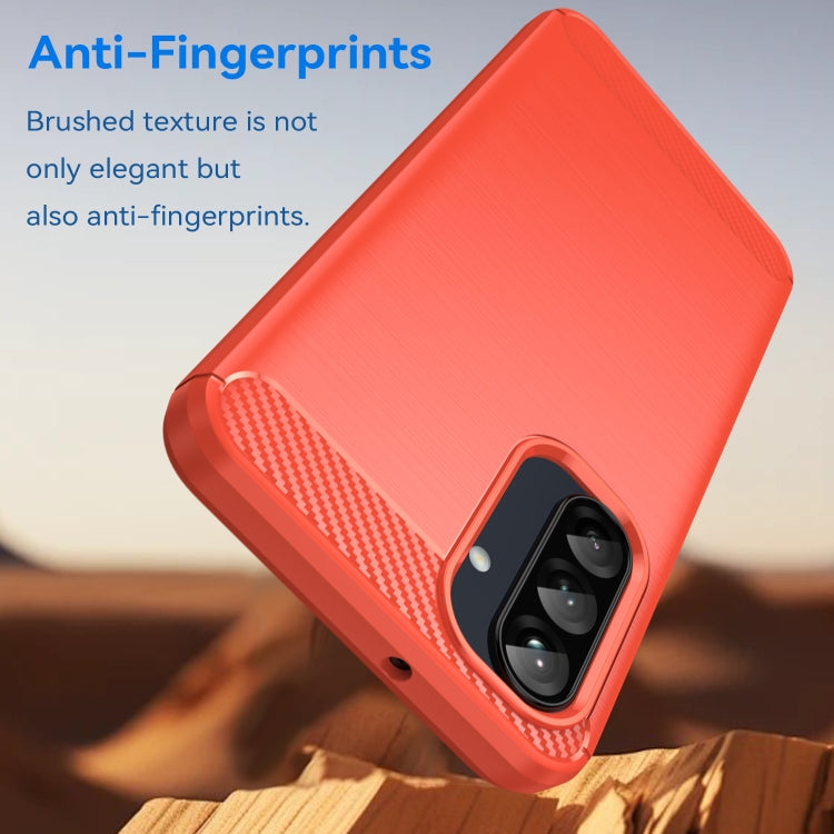 For Samsung Galaxy A26 5G Carbon Fiber Brushed Texture TPU Phone Case