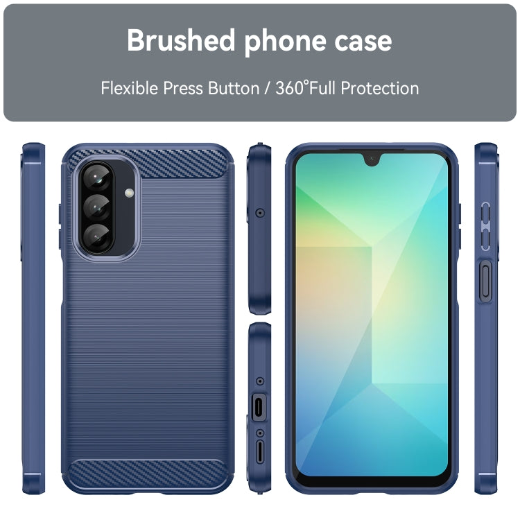 For Samsung Galaxy A26 5G Carbon Fiber Brushed Texture TPU Phone Case