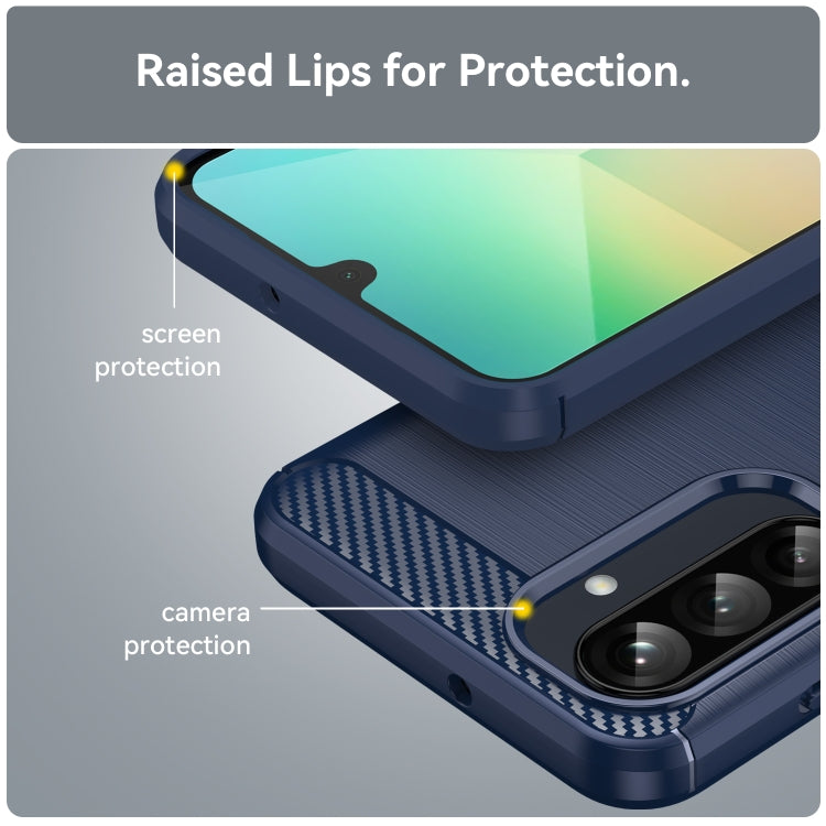 For Samsung Galaxy A26 5G Carbon Fiber Brushed Texture TPU Phone Case
