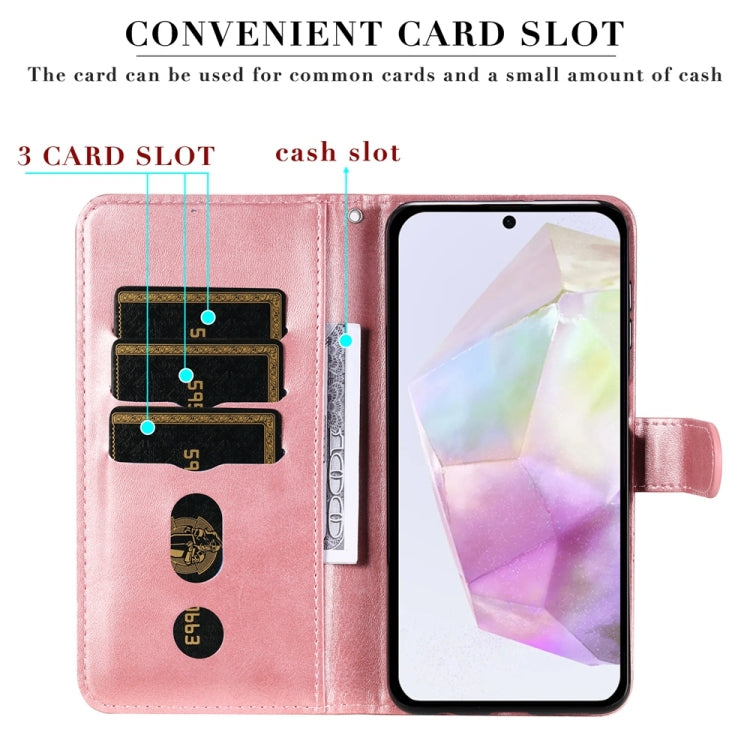 For Galaxy A36 5G / A56 5G Fashion Calf Texture Zipper Leather Phone Case