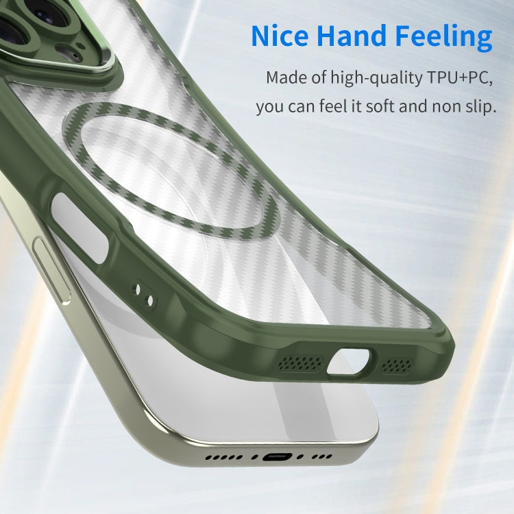 For Samsung Galaxy S24 FE 5G Carbon Fiber Texture MagSafe Translucent Phone Case
