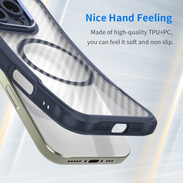 For Samsung Galaxy S25+ 5G Carbon Fiber Texture MagSafe Translucent Phone Case