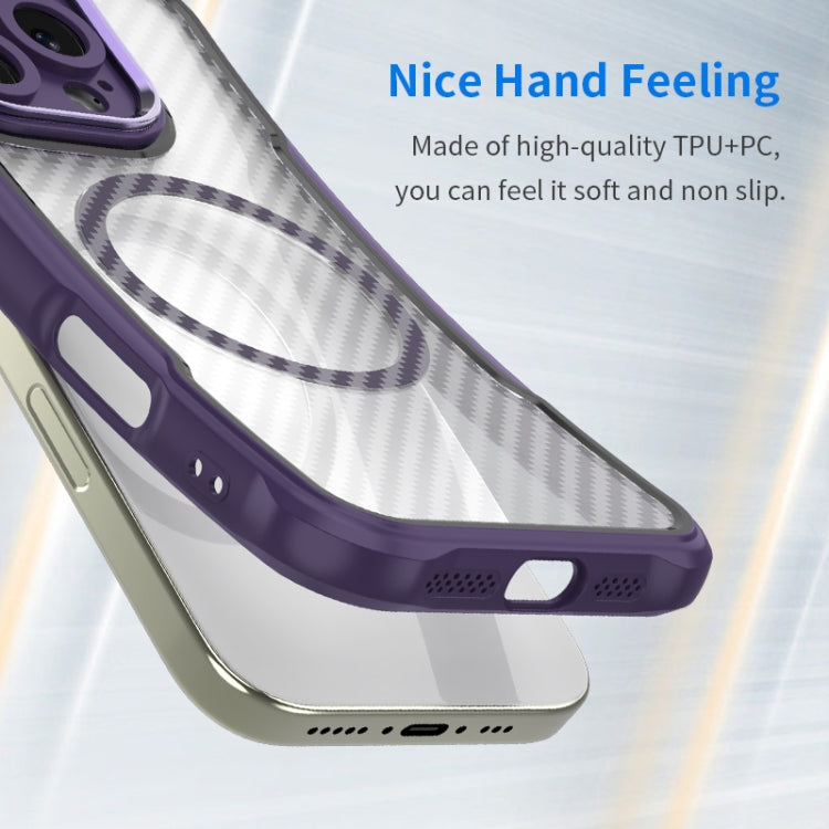 For Samsung Galaxy S25+ 5G Carbon Fiber Texture MagSafe Translucent Phone Case