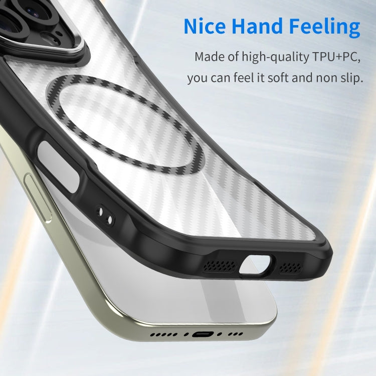 For Samsung Galaxy S24 5G Carbon Fiber Texture MagSafe Translucent Phone Case