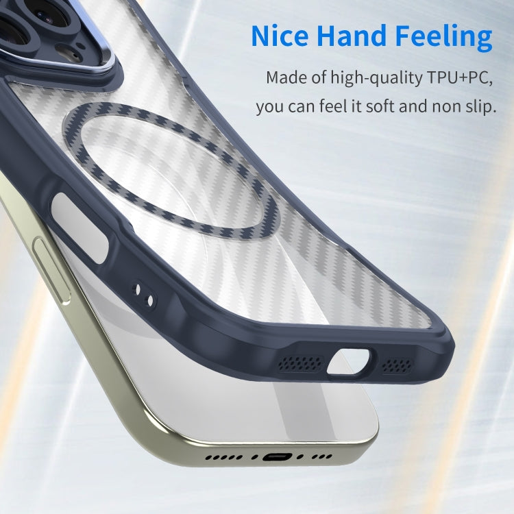 For Samsung Galaxy S24 5G Carbon Fiber Texture MagSafe Translucent Phone Case