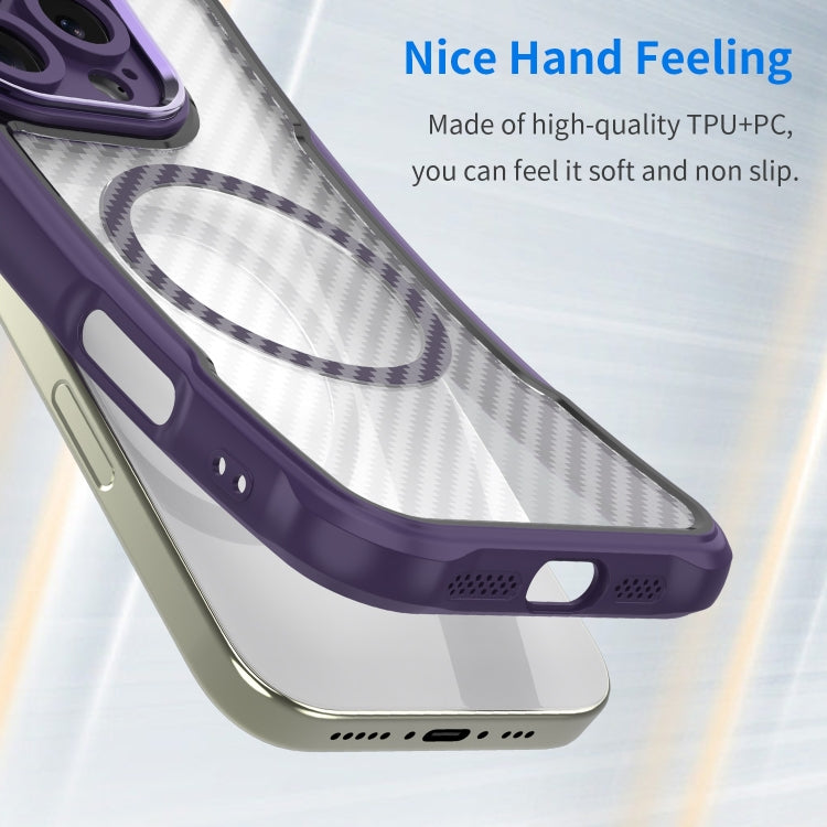 For Samsung Galaxy S24+ 5G Carbon Fiber Texture MagSafe Translucent Phone Case