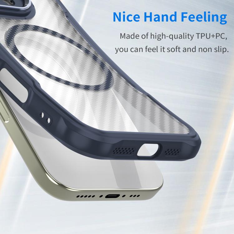 For Samsung Galaxy S25 FE 5G Carbon Fiber Texture MagSafe Translucent Phone Case