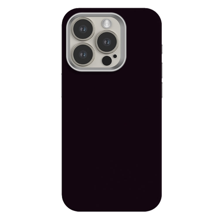 For iPhone 15 Pro Max Skin Feel Fine Leather Texture Metal Lens Frame MagSafe Phone Case