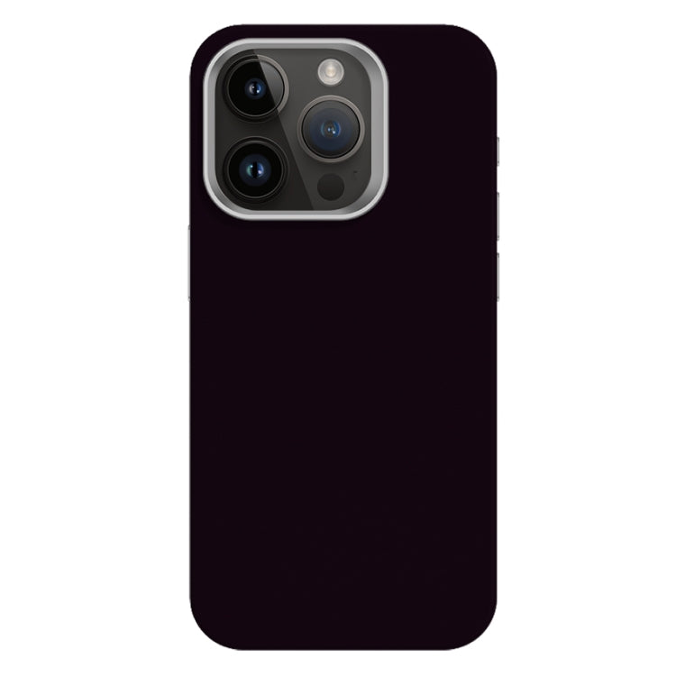 For iPhone 13 Pro Max Skin Feel Fine Leather Texture Metal Lens Frame MagSafe Phone Case