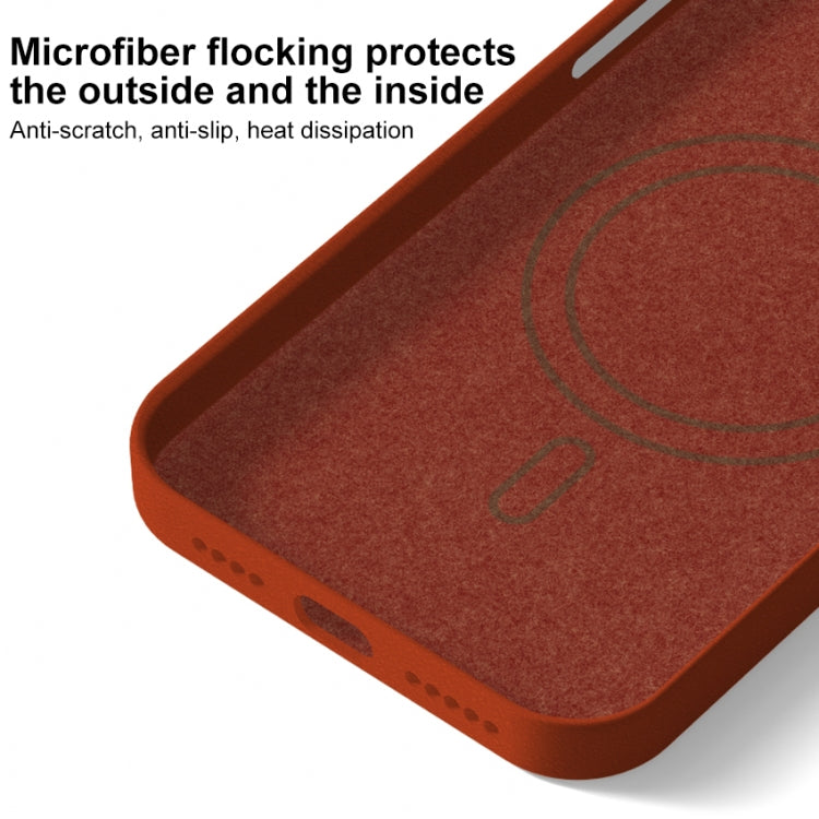 For iPhone 13 Pro Skin Feel Fine Leather Texture Metal Lens Frame MagSafe Phone Case