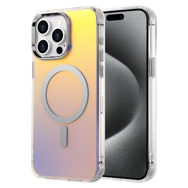 For iPhone 15 Pro Max Silver Sand Series MagSafe IMD Phone Case