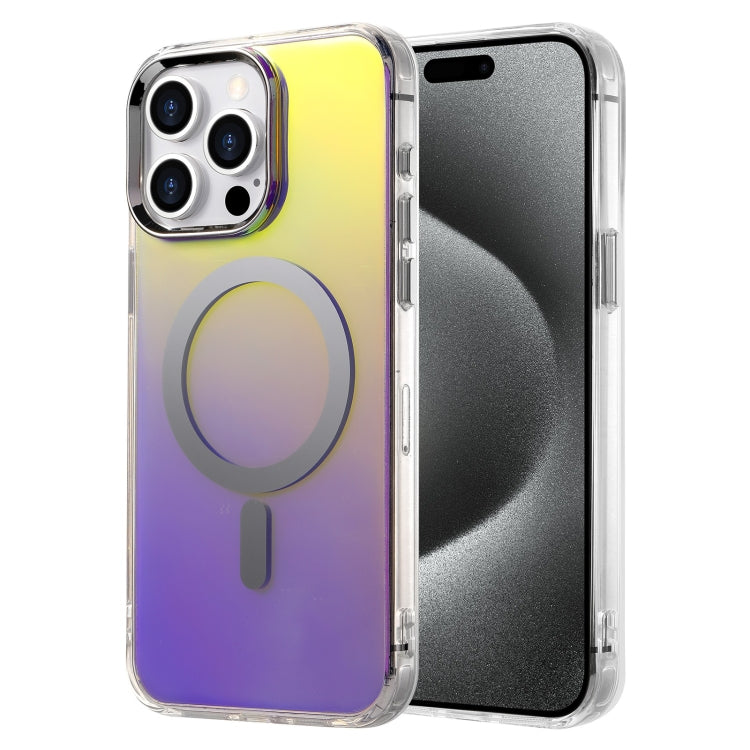 For iPhone 15 Pro Silver Sand Series MagSafe IMD Phone Case
