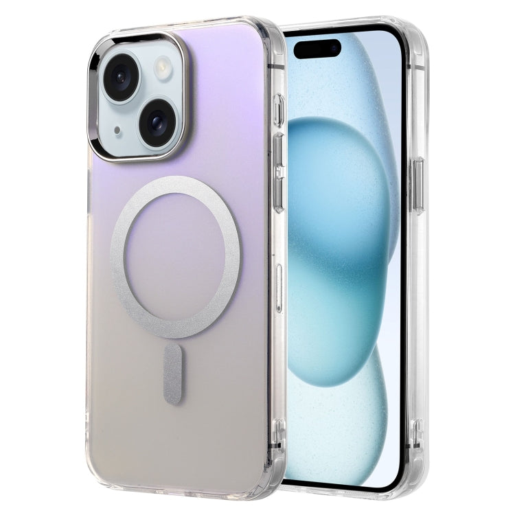For iPhone 15 Silver Sand Series MagSafe IMD Phone Case