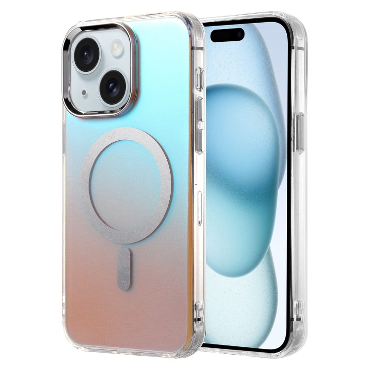For iPhone 15 Silver Sand Series MagSafe IMD Phone Case