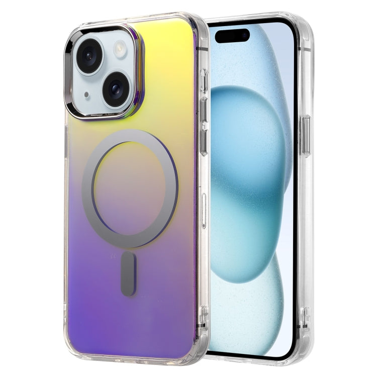 For iPhone 15 Silver Sand Series MagSafe IMD Phone Case