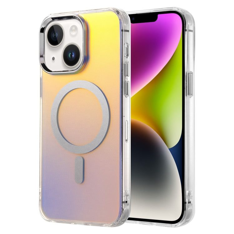 For iPhone 14 Silver Sand Series MagSafe IMD Phone Case