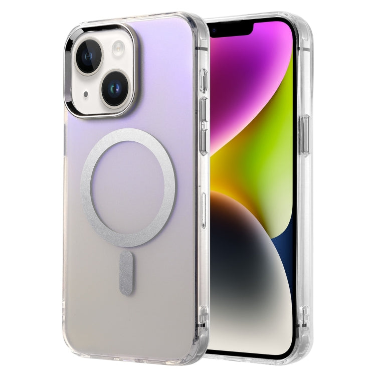 For iPhone 14 Silver Sand Series MagSafe IMD Phone Case