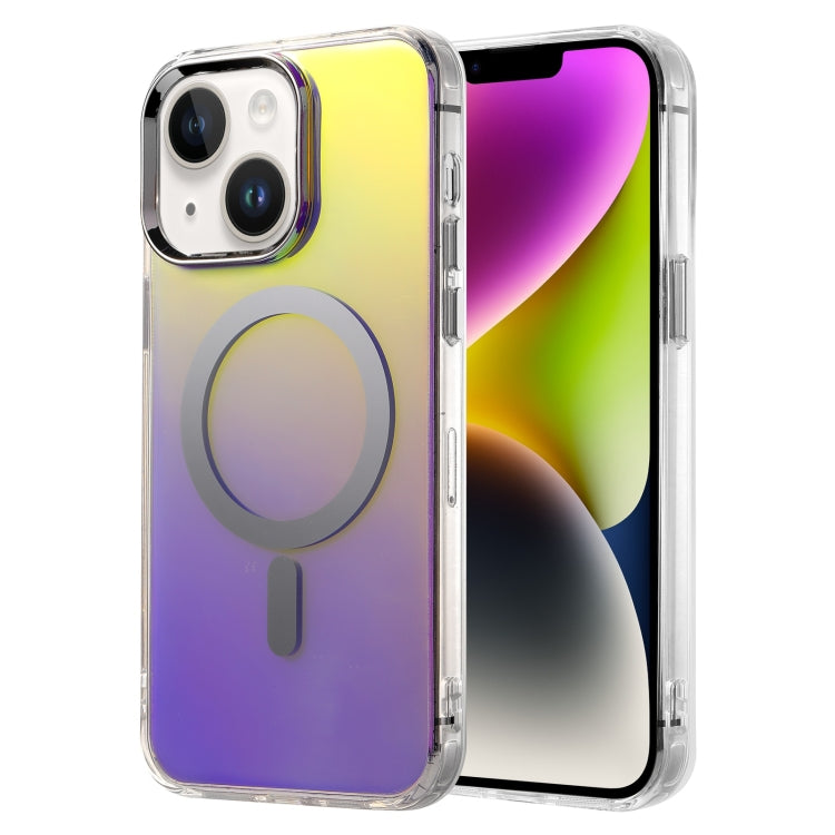 For iPhone 14 Silver Sand Series MagSafe IMD Phone Case