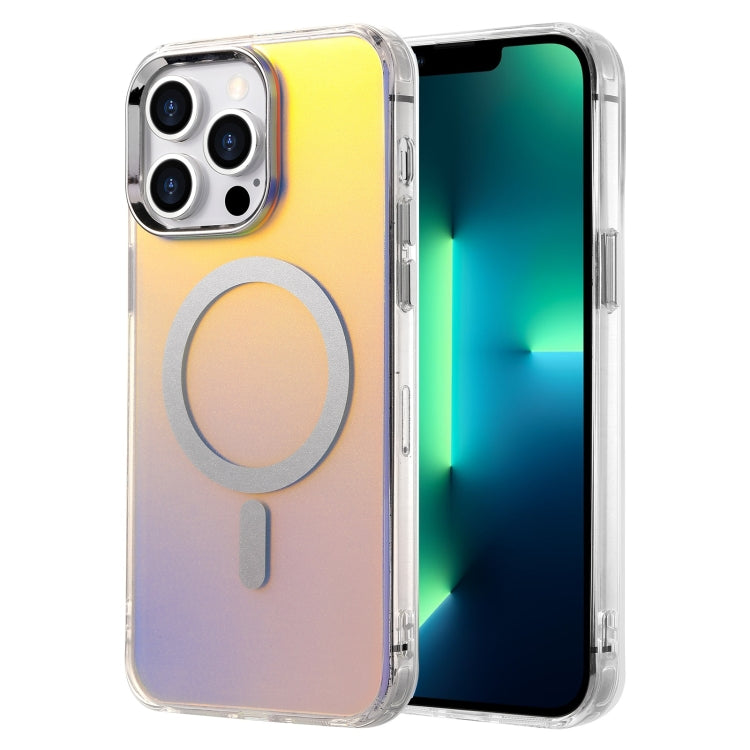 For iPhone 13 Pro Max Silver Sand Series MagSafe IMD Phone Case