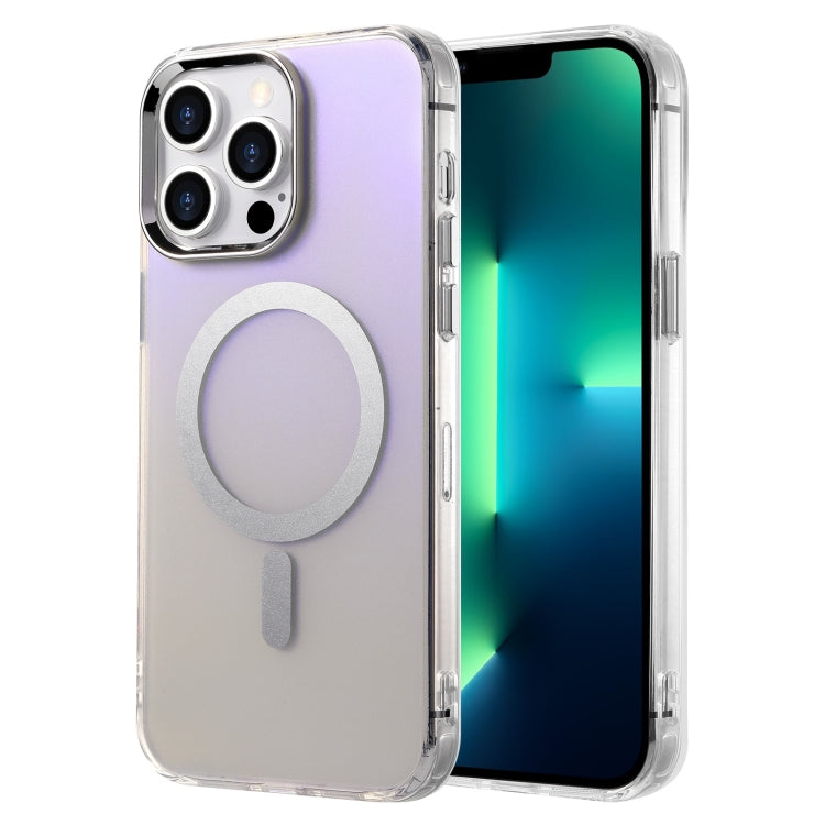 For iPhone 13 Pro Silver Sand Series MagSafe IMD Phone Case