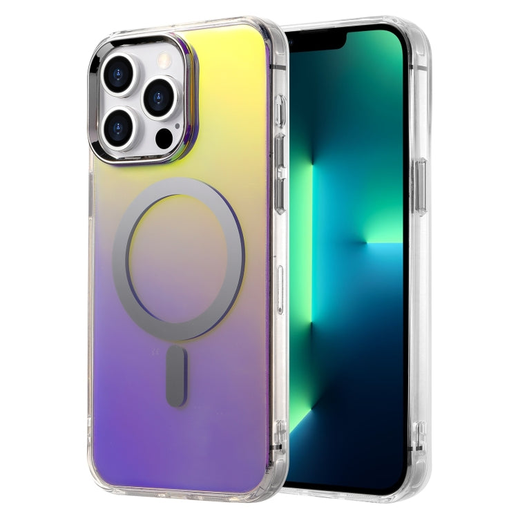 For iPhone 13 Pro Silver Sand Series MagSafe IMD Phone Case